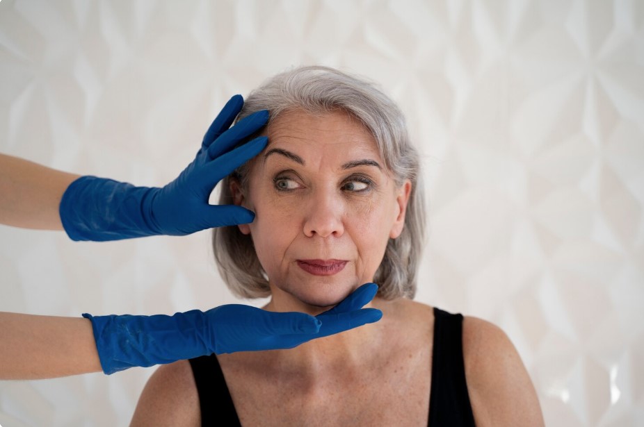 arrugas en las mejillas